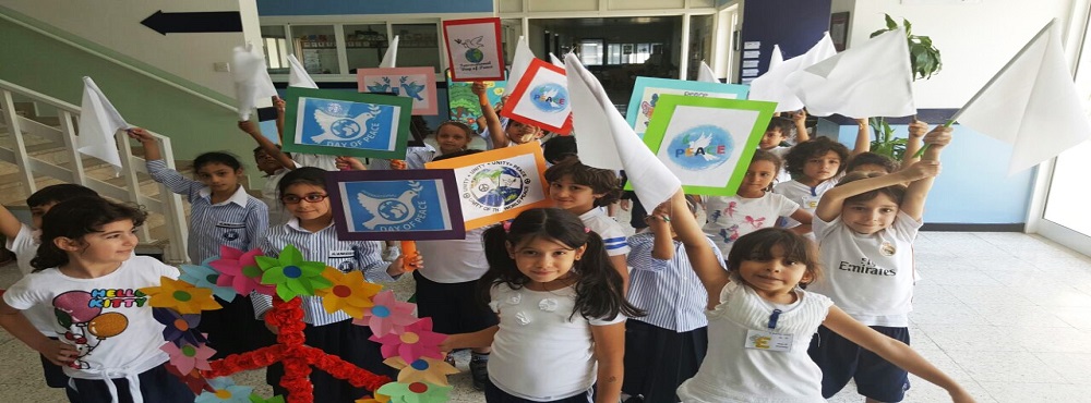 Al Mawakeb Students Display Messages of Harmony on International Day of Peace 